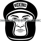 Sports Boxing Boxer MMA Fighter Layer ClipArt SVG