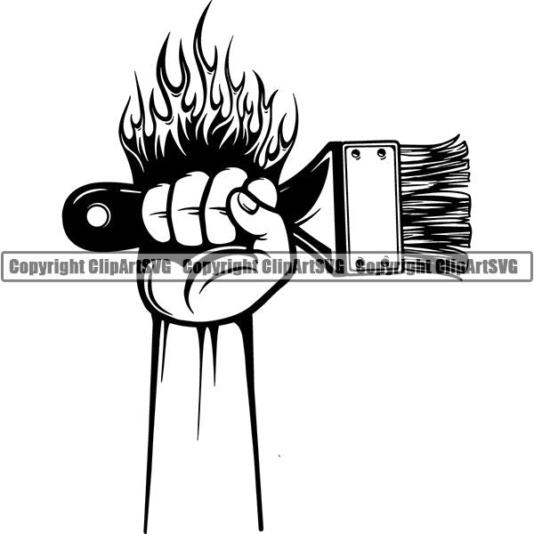 Painting Service Painter Paint Paint Brush ClipArt SVG