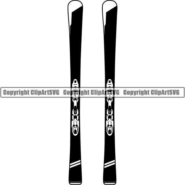 Sports Skiing Ski Snowboarding Snowboard ClipArt SVG