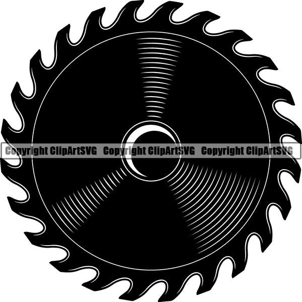 Construction Woodworking Carpenter Lumberjack Saw Blade ClipArt SVG