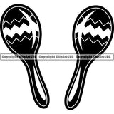 Occupation Cowboy Mexican Maracas ClipArt SVG