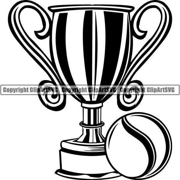 Sports Game Tennis Logo ClipArt SVG