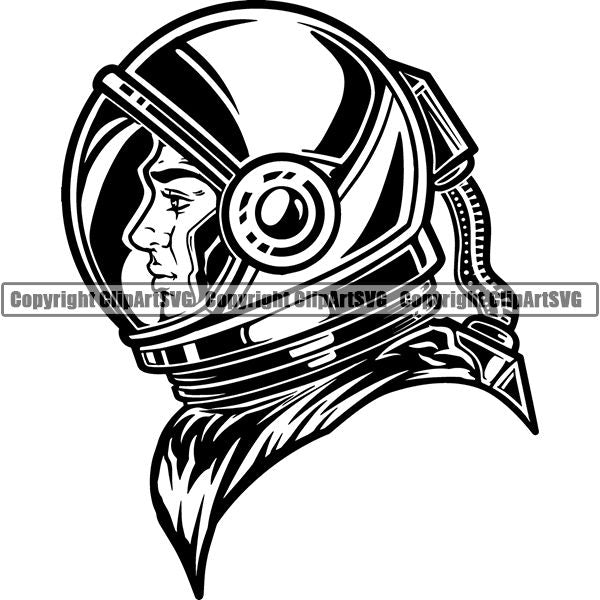 Astronaut Outer Space Shuttle Sci-Fi Science Fiction ClipArt SVG