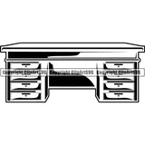 House Furiture Desk ClipArt SVG