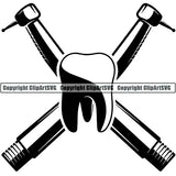 Dentist Dental Service Logo ClipArt SVG