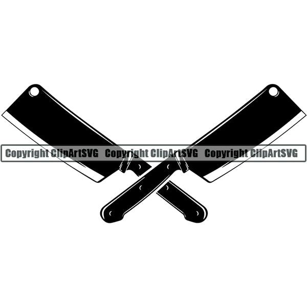 Cooking BBQ Bar-B-Que Barbque Chef Cook Butcher Logo ClipArt SVG