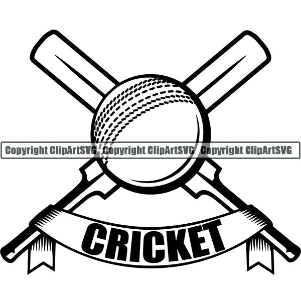 Sports Game Cricket ClipArt SVG