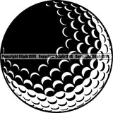 Sports Game Golf Ball ClipArt SVG