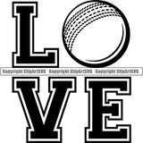 Sports Game Cricket Love ClipArt SVG