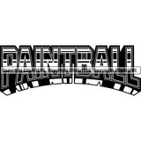 Sports Game Paintball Text ClipArt SVG