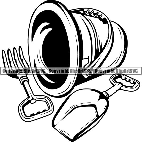 Nature Beach Toys Bucket Pale Shovel Rake 6nnng5.jpg