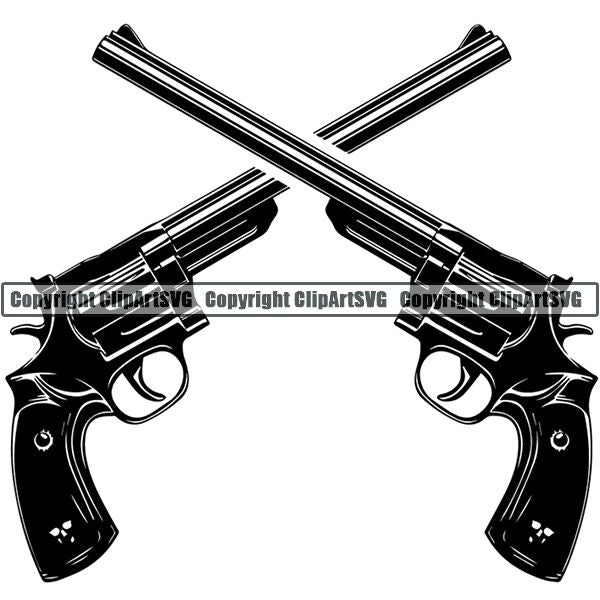 Military Weapon Gun Logo ClipArt SVG