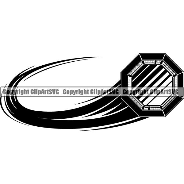 Sports Boxing Boxer MMA Fighter Motion ClipArt SVG