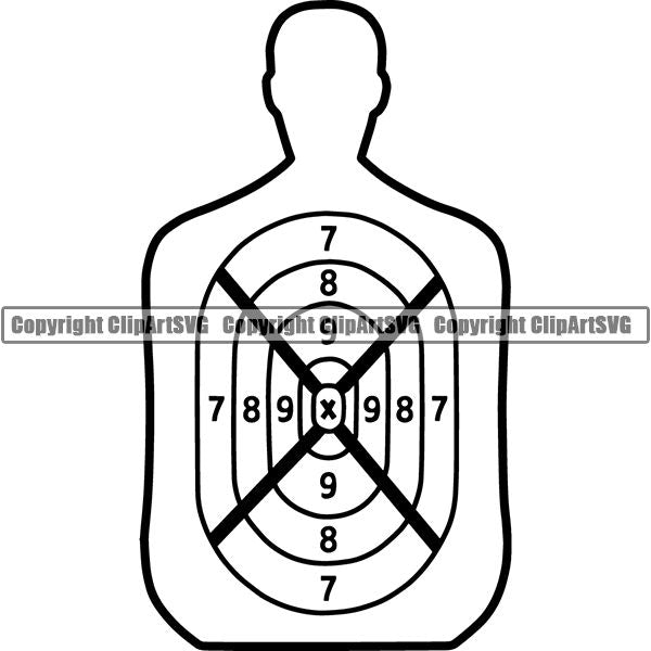 Military Weapon Gun Target ClipArt SVG