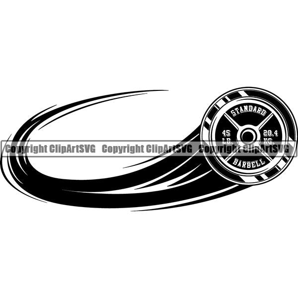 Gym Sports Bodybuilding Fitness Muscle Motion ClipArt SVG