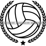 Sports Game Volleyball Logo ClipArt SVG