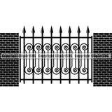 House Fence ClipArt SVG