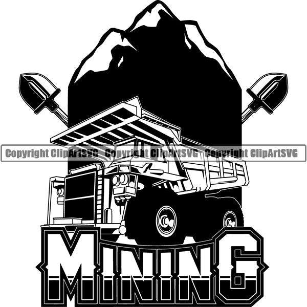 Mining Mine Miner Logo ClipArt SVG
