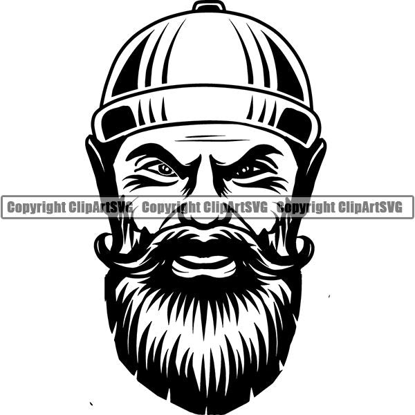 Construction Woodworking Carpenter Lumberjack Logo ClipArt SVG