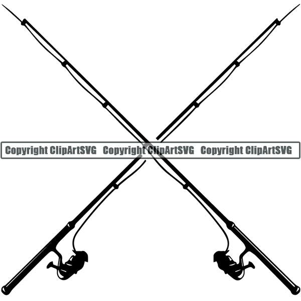 Sports Game Fishing Hunting Fish Hunt Logo ClipArt SVG