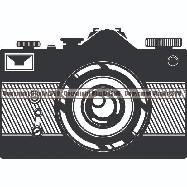 Photography Photographer Photograph Camera Lens Retro Vintage ClipArt SVG