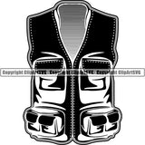 Sports Game Fishing Hunting Fish Hunt Vest ClipArt SVG