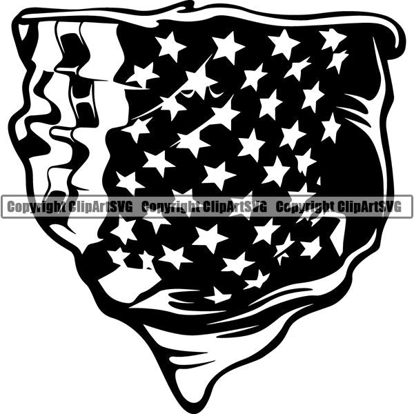 Gangster Thug Criminal Bandana USA ClipArt SVG