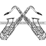 Music Musical Instrument Saxaphone bbn dfghdf ClipArt SVG