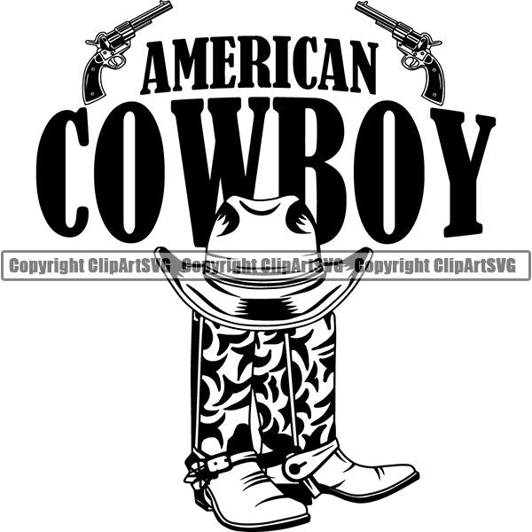 Occupation Cowboy Logo ClipArt SVG