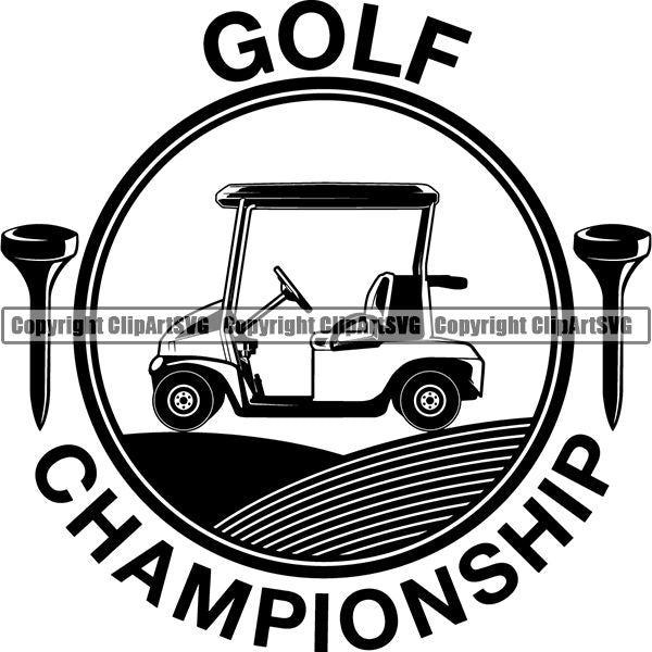 Sports Game Golf Logo ClipArt SVG