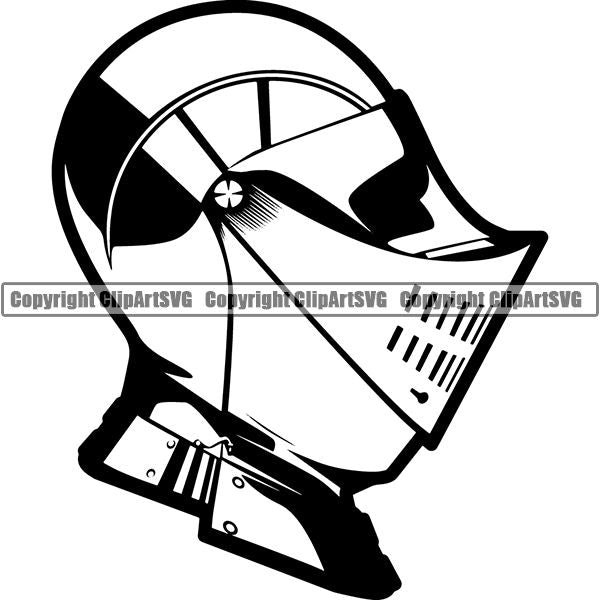 Knight Gladiator Medieval Warrior Scroll ClipArt SVG