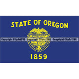 State Flag Square Oregon ClipArt SVG