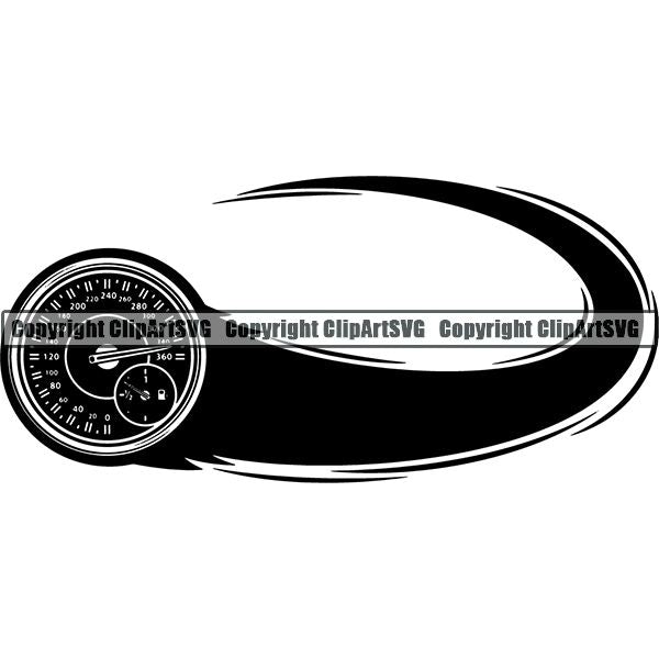 Sports Car Racing Guage Motion ClipArt SVG