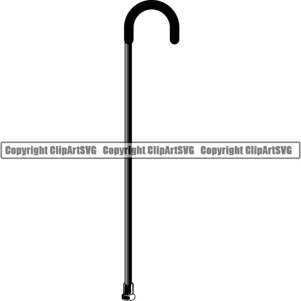 Medical Doctor Nurse Hospital Crutch Cane ClipArt SVG