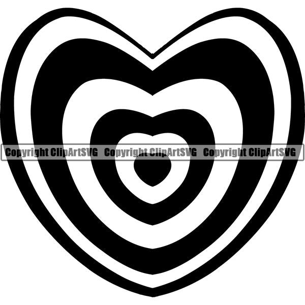Sports Game Archery Heart  ClipArt SVG