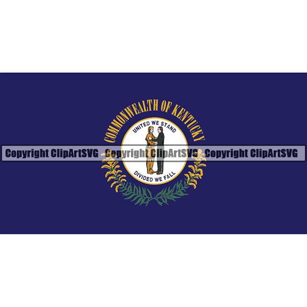 State Flag Square Kentucky ClipArt SVG