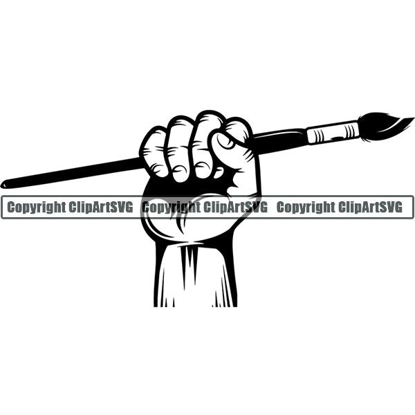 Painting Painter Artist Art Paintbrush Canvas Logo ClipArt SVG