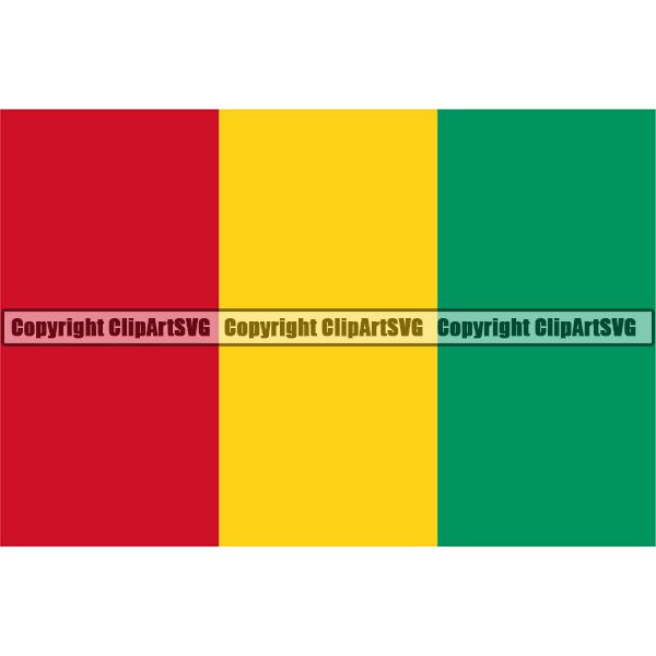 Country Flag Square Guinea ClipArt SVG