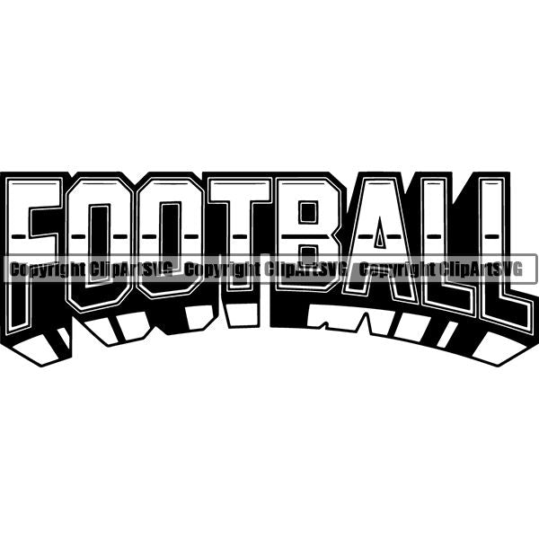 Sports Game Football Text ClipArt SVG
