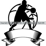 Sports Game Basketball Logo ClipArt SVG