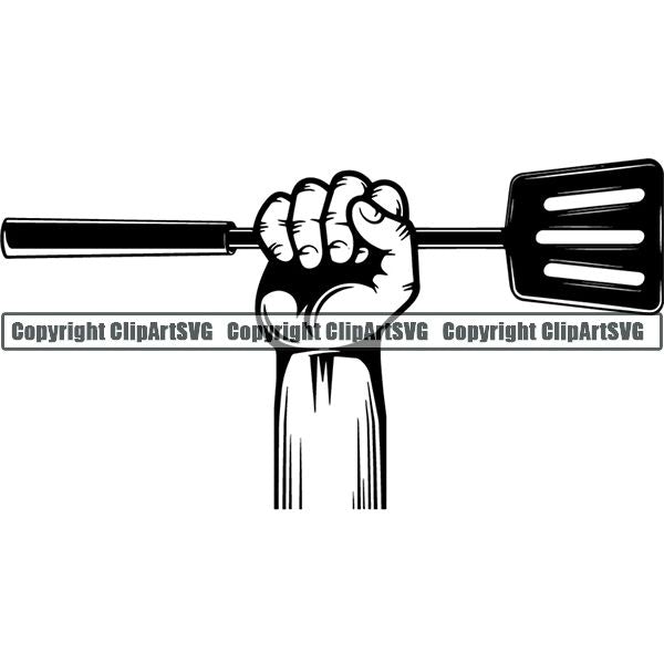 Cooking BBQ Bar-B-Que Barbque Chef Cook Butcher Logo ClipArt SVG