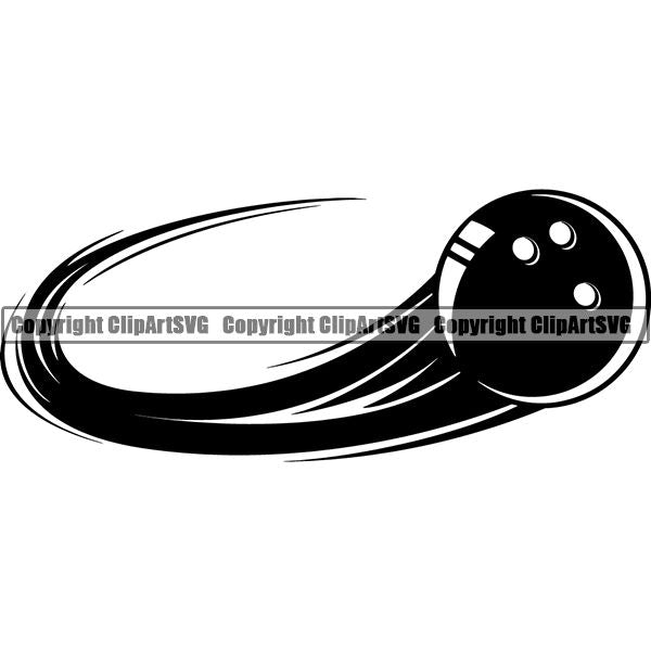 Sports Game Bowling Bowler Bowl Motion ClipArt SVG