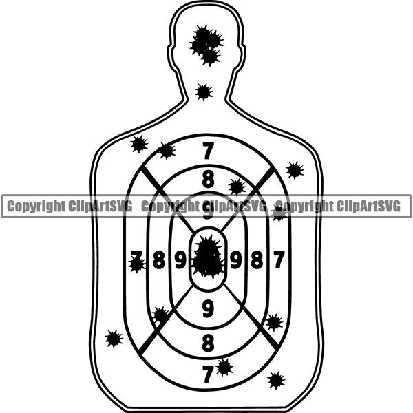 Military Weapon Gun Target ClipArt SVG