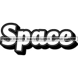 Astronaut Outer Space Shuttle Sci-Fi Science Fiction Text ClipArt SVG