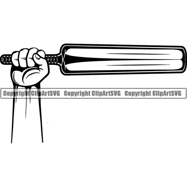 Sports Game Cricket Bat ClipArt SVG