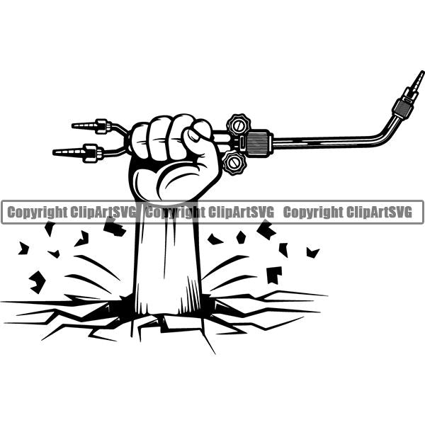 Welding Weld Welder Forge Metal Blacksmith Torch ClipArt SVG