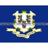 State Flag Square Connecticut ClipArt SVG