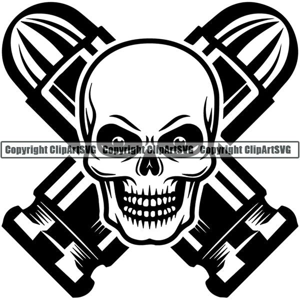 Military Weapon Gun Logo ClipArt SVG