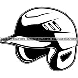 Baseball Batters Helmet ClipArt SVG