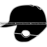 Baseball Batters Helmet ClipArt SVG